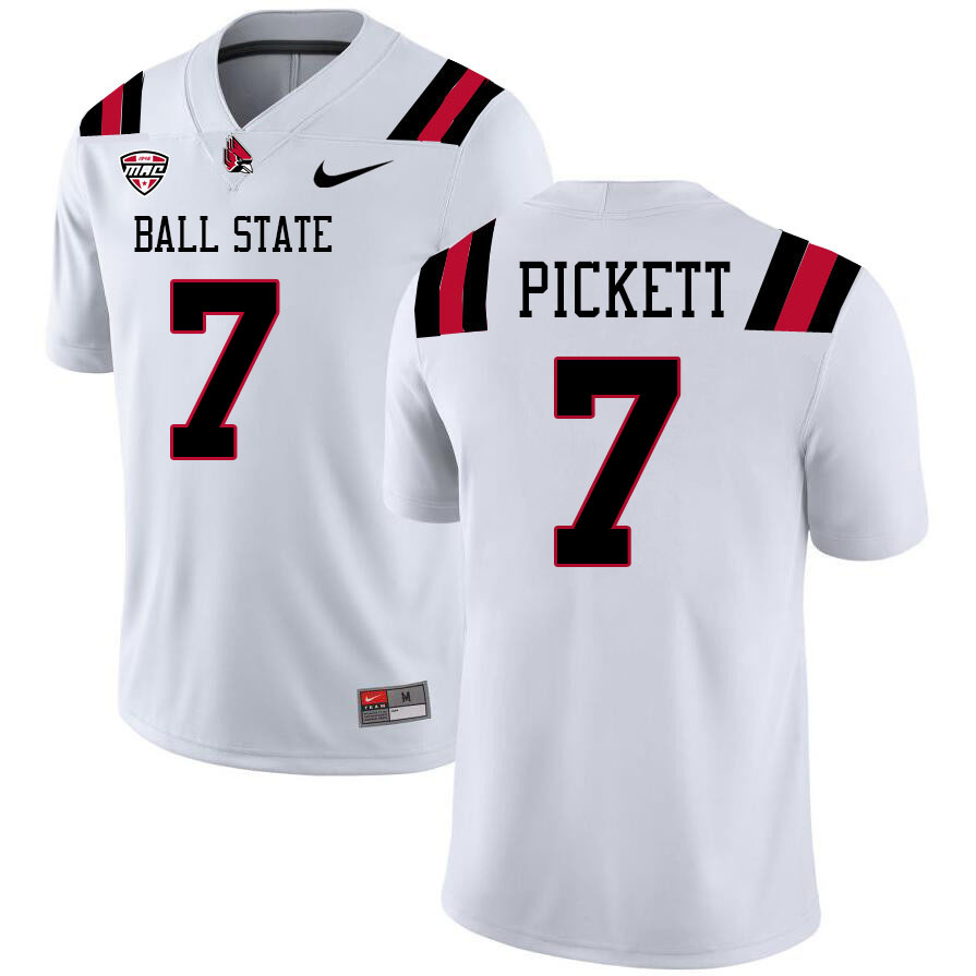 Cam Pickett Ball State Jersey,Ball State Cardinals #7 Cam Pickett Jersey Youth College-White